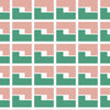 Pink and Green Colour Block Hallway